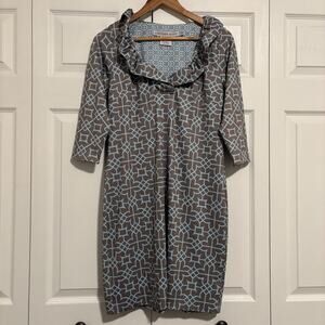 Women’s Gretchen Scott Gray Blue Stretch Dress Size Small